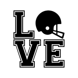 Love Football Helmet SVG 21534