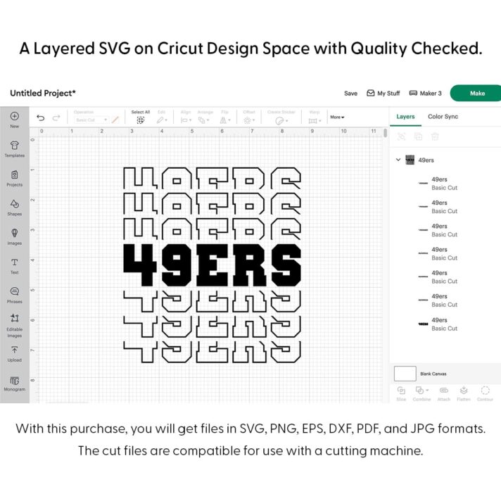 49ers Stacked SVG 2525