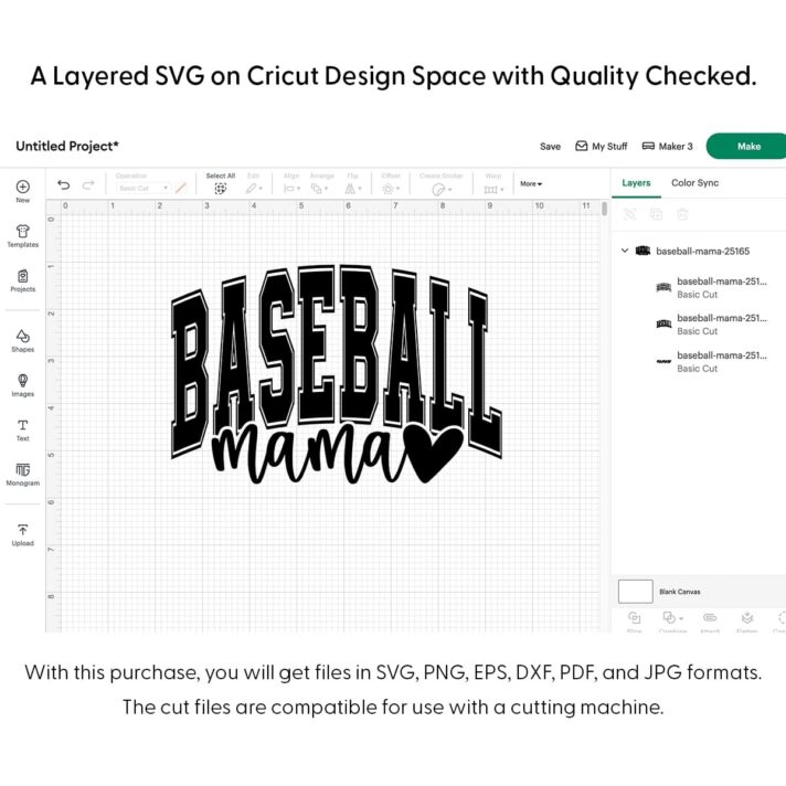 Baseball Mama SVG 25165