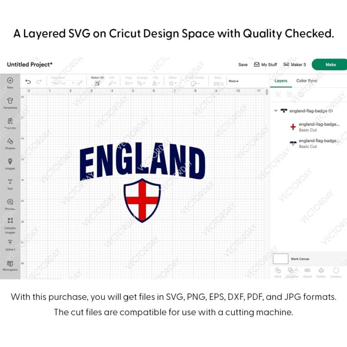 England Flag Badge SVG 25485