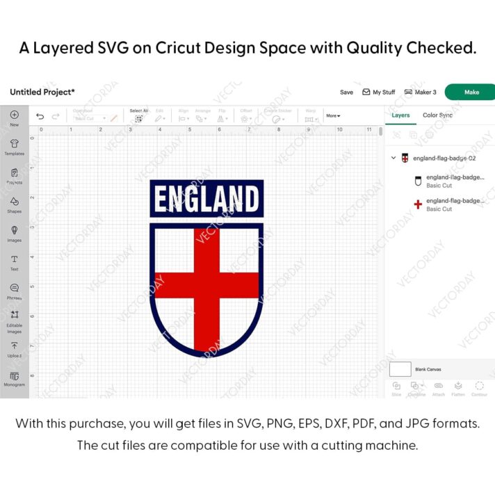 England Flag Badge SVG 25492