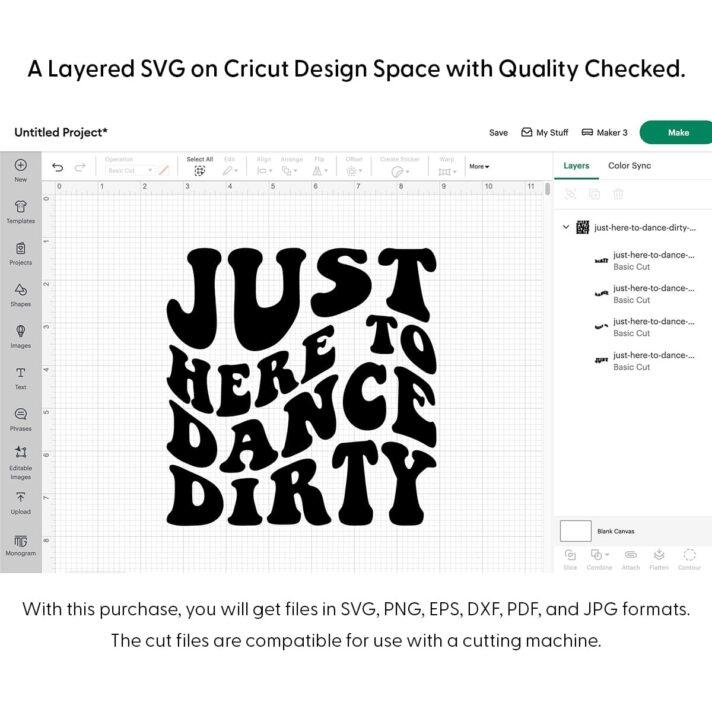 Just Here To Dance Dirty SVG 21868