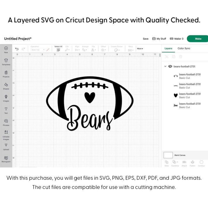 Bears Football SVG 2731
