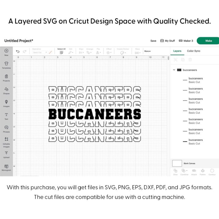 Buccaneers Stacked SVG 2647