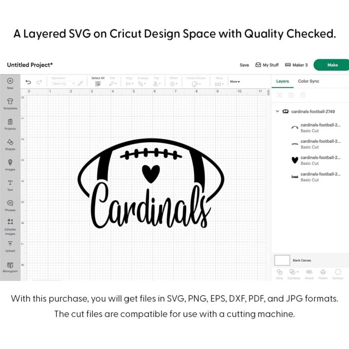 Cardinals Football SVG 2749