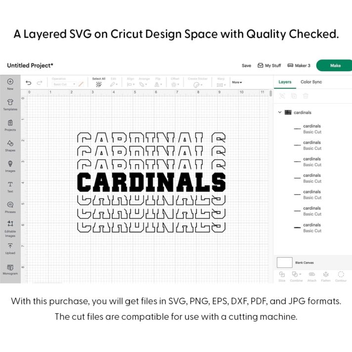 Cardinals Stacked SVG 2650