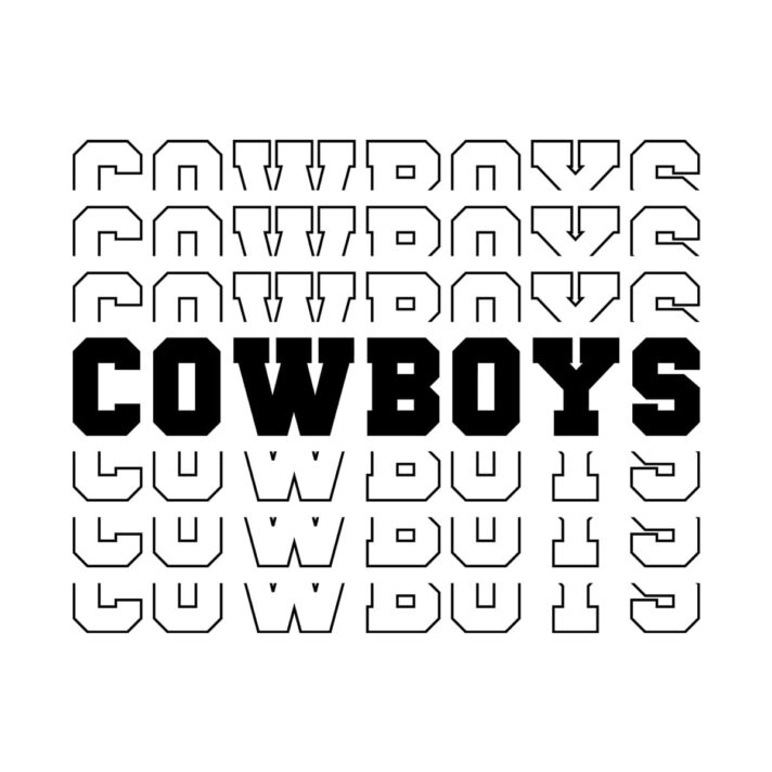 Cowboys Stacked SVG 2665