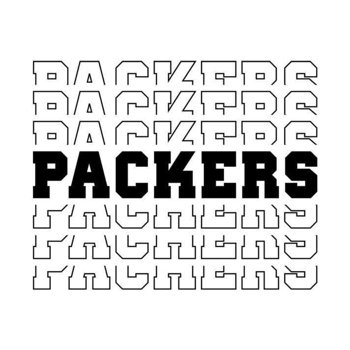 Packers Stacked SVG 2689