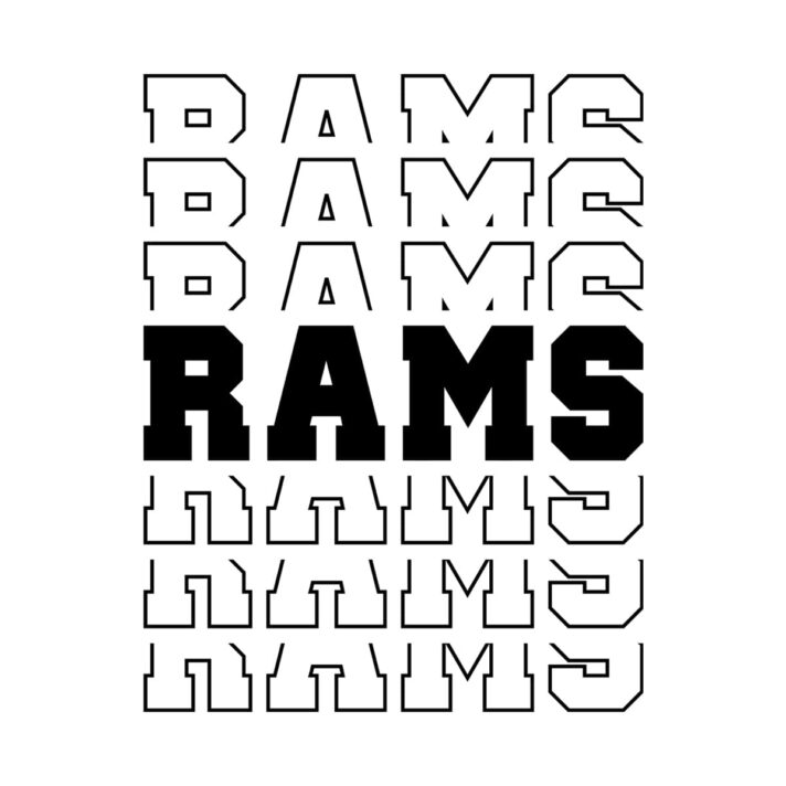 Rams Stacked SVG 2701