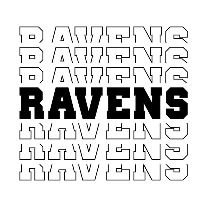 Ravens Stacked SVG 2704