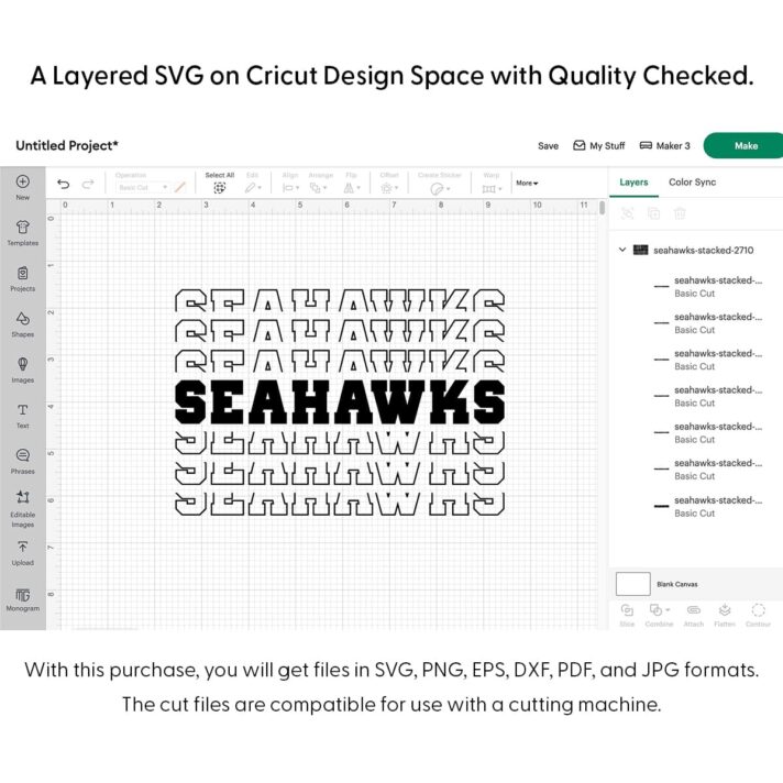 Seahawks Stacked SVG 2710