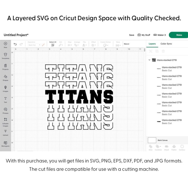 Titans Stacked SVG 2719