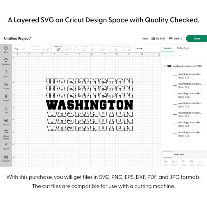 Washington Stacked SVG 2725