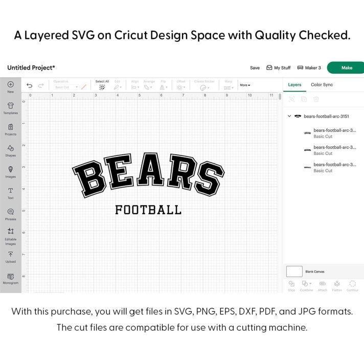 Bears Football Arc SVG 3151