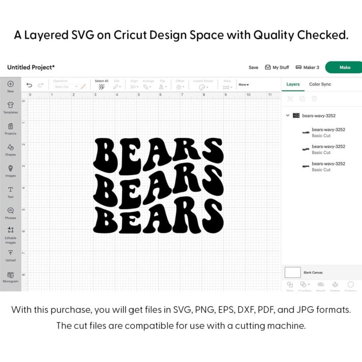 Bears Wavy SVG 3252