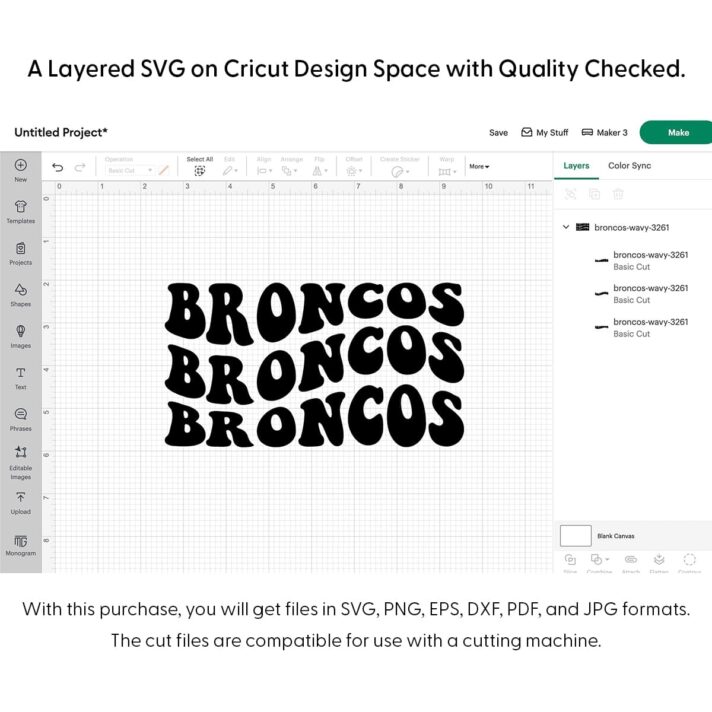 Broncos Wavy SVG 3261