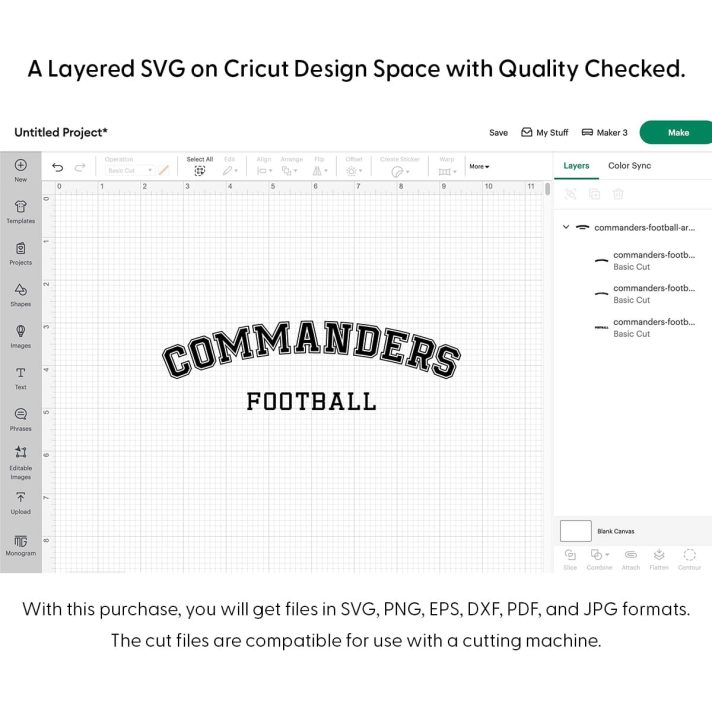 Commanders Football Arc SVG 3181