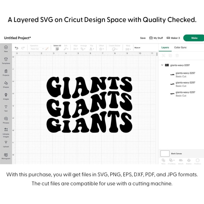 Giants Wavy SVG 3297