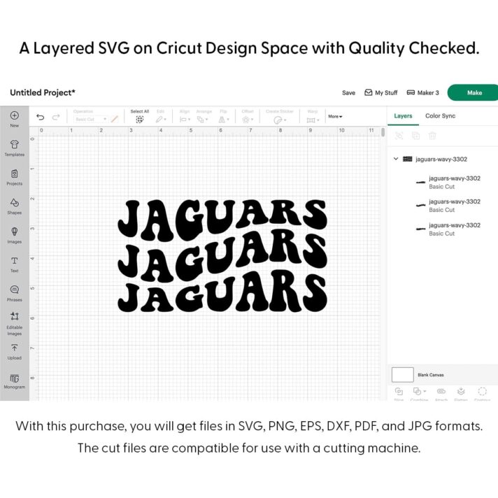 Jaguars Wavy SVG 3302