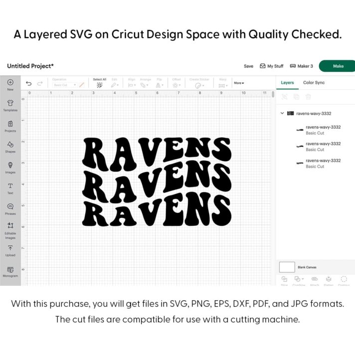 Ravens Wavy SVG 3332