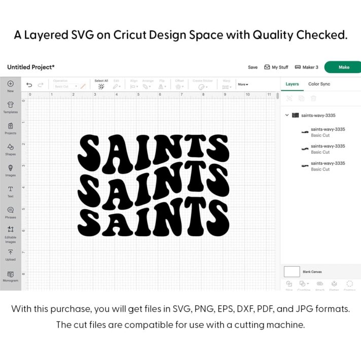 Saints Wavy SVG 3335