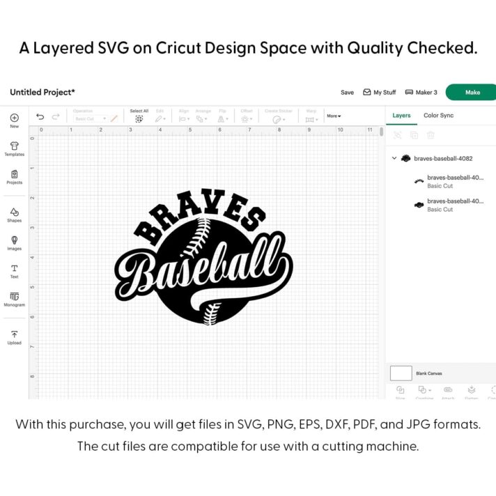 Braves Baseball SVG 4082