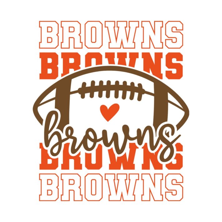 Browns Football Stacked SVG 3948