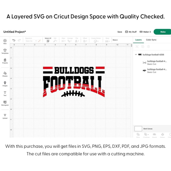 Bulldogs Football SVG 4256