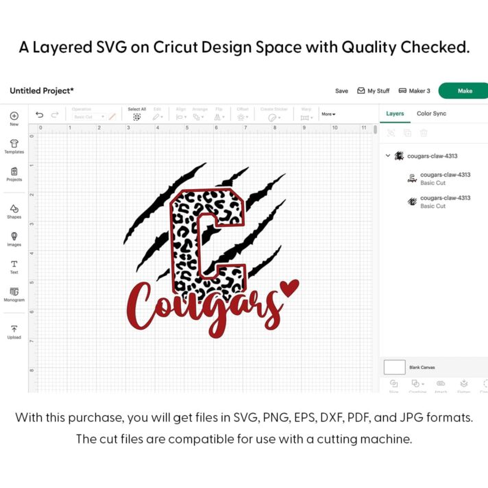 Cougars Claw SVG 4313