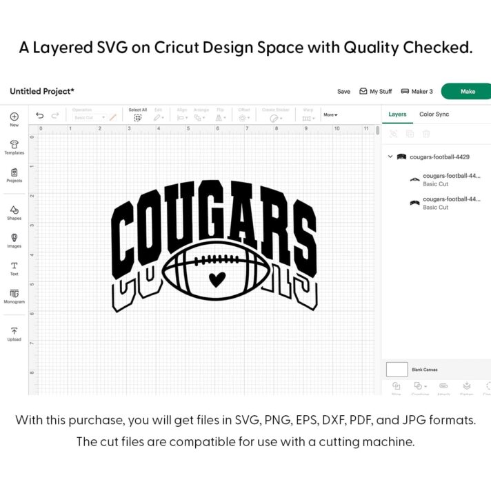 Cougars Football SVG 4429