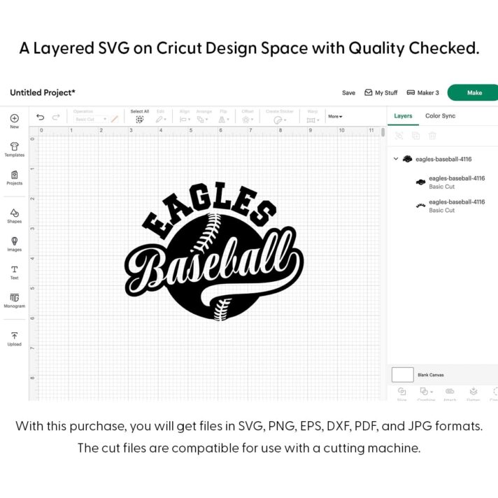 Eagles Baseball SVG 4116