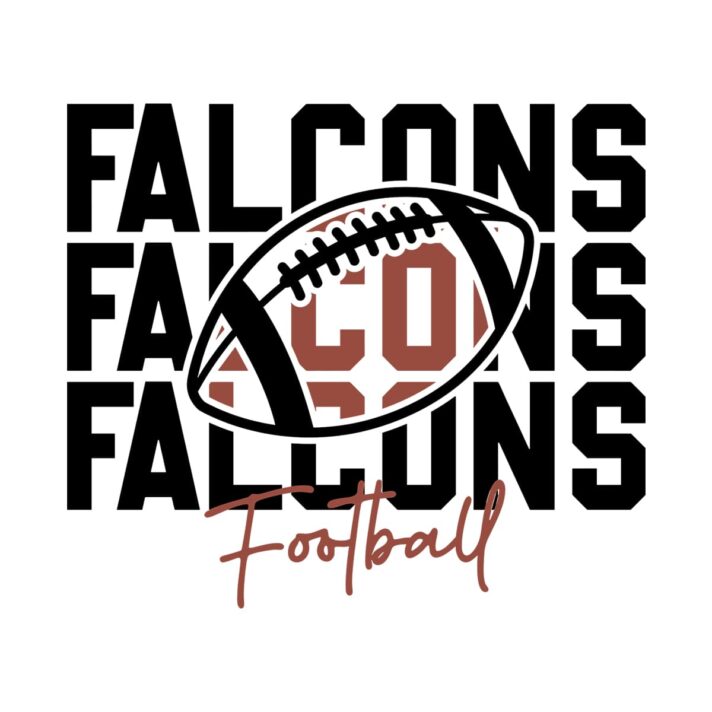 Falcons Stacked Football SVG 4416