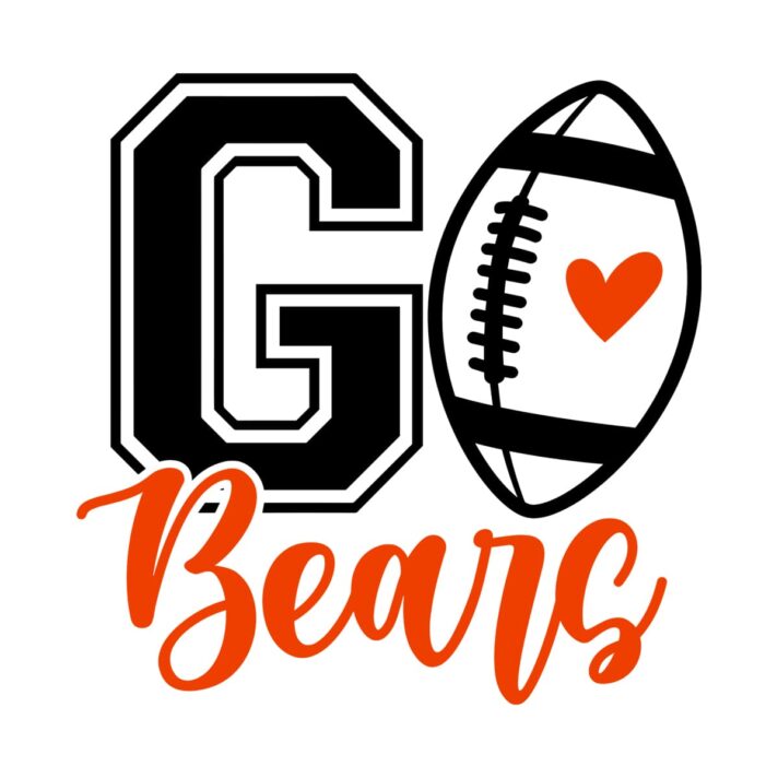Go Bears Football SVG 4006