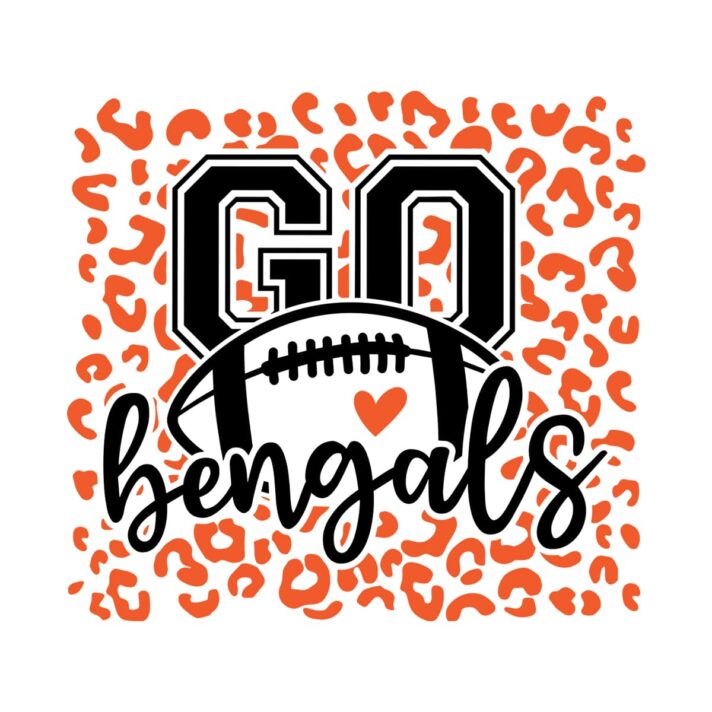 Go Bengals Football Leopard SVG 4304