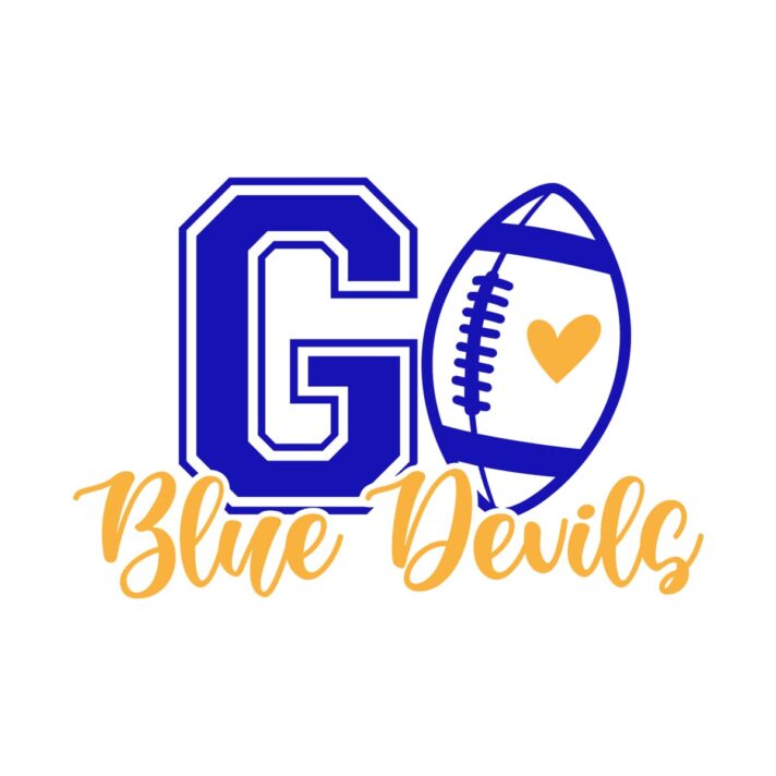 Go Blue Devils Football SVG 4071