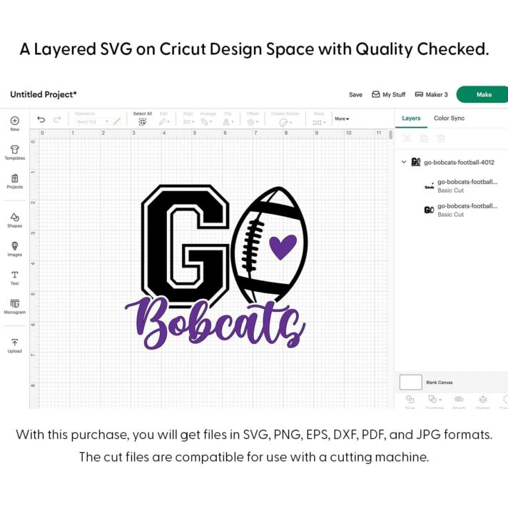 Go Bobcats Football SVG 4012