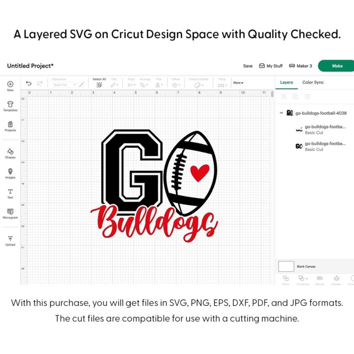 Go Bulldogs Football SVG 4038