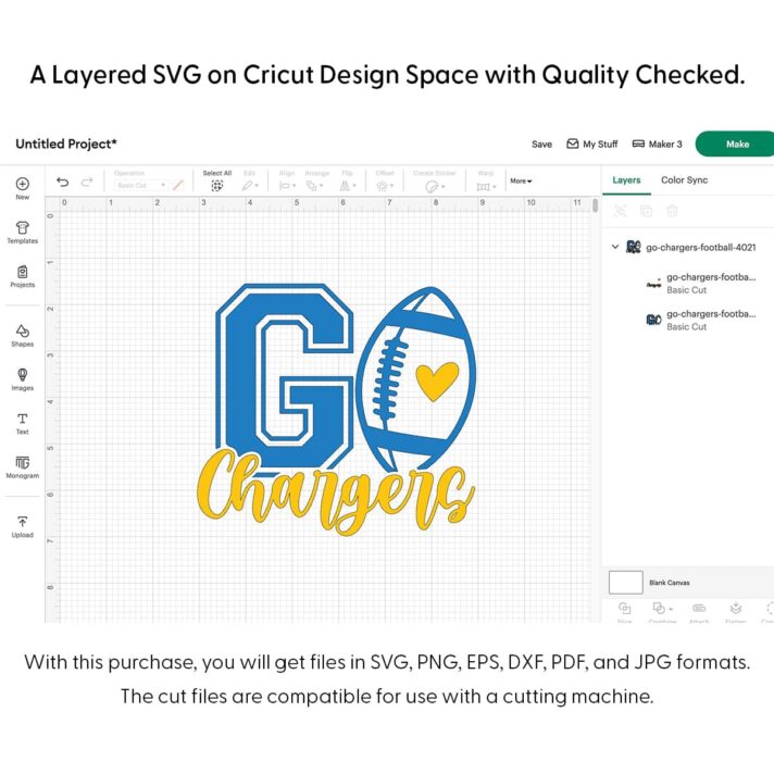 Go Chargers Football SVG 4021