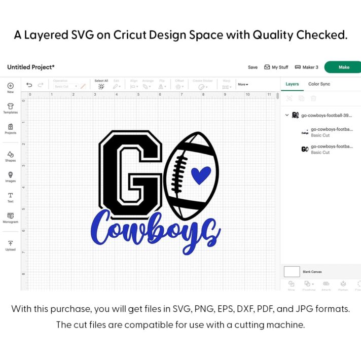 Go Cowboys Football SVG 3954