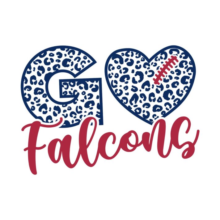 Go Falcons Heart SVG 4435
