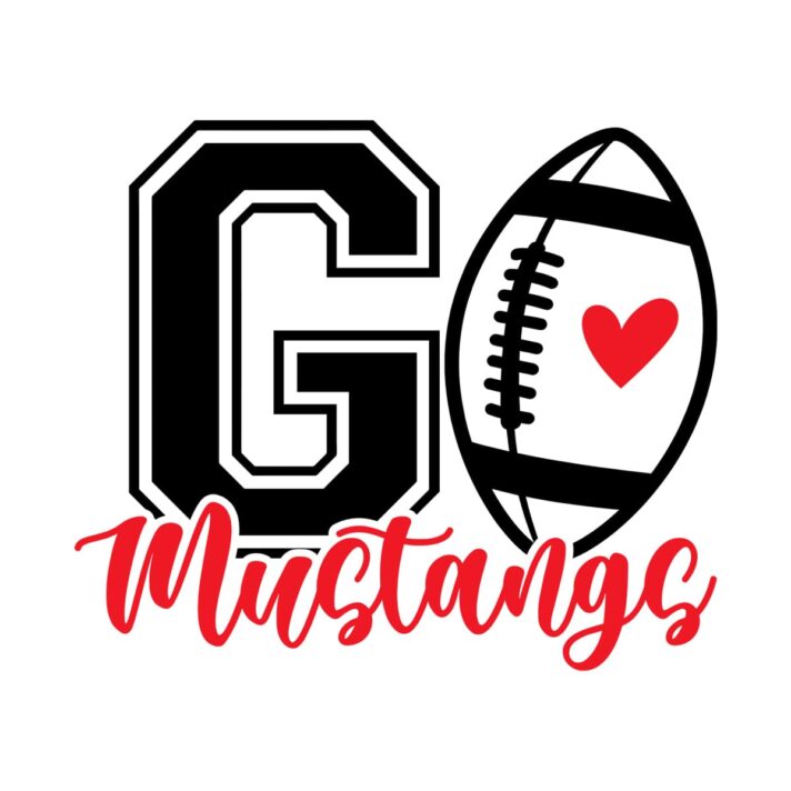 Go Mustangs Football SVG 3945