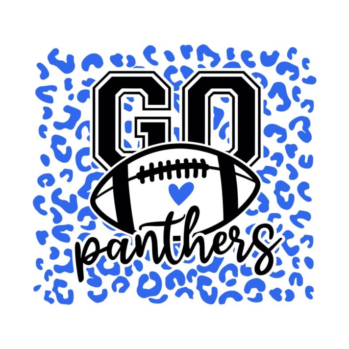 Go Panthers Football Leopard SVG 4301