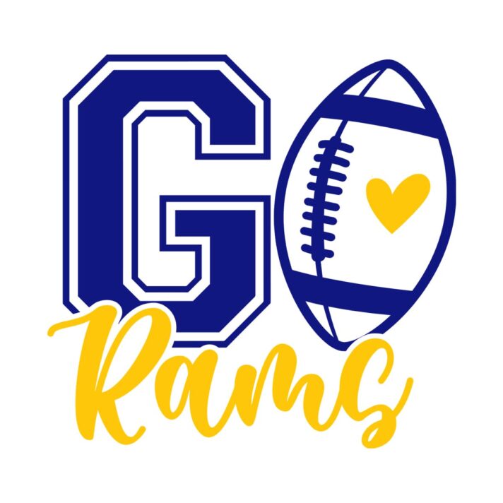 Go Rams Football SVG 3957