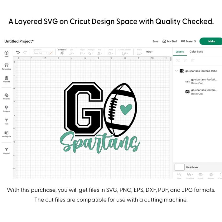 Go Spartans Football SVG 4053