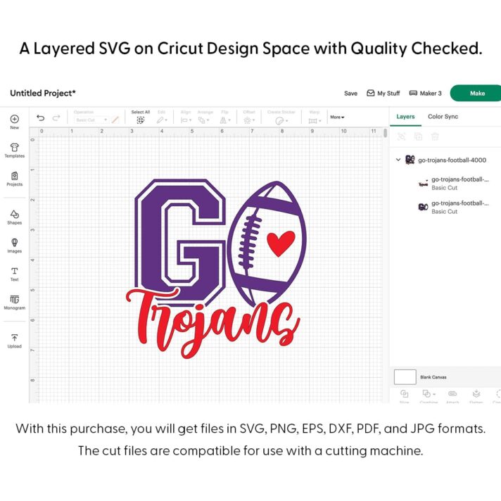 Go Trojans Football SVG 4000