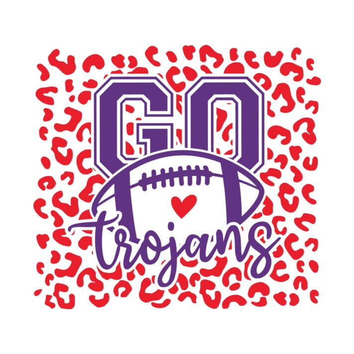 Go Trojans Football Leopard SVG 4310