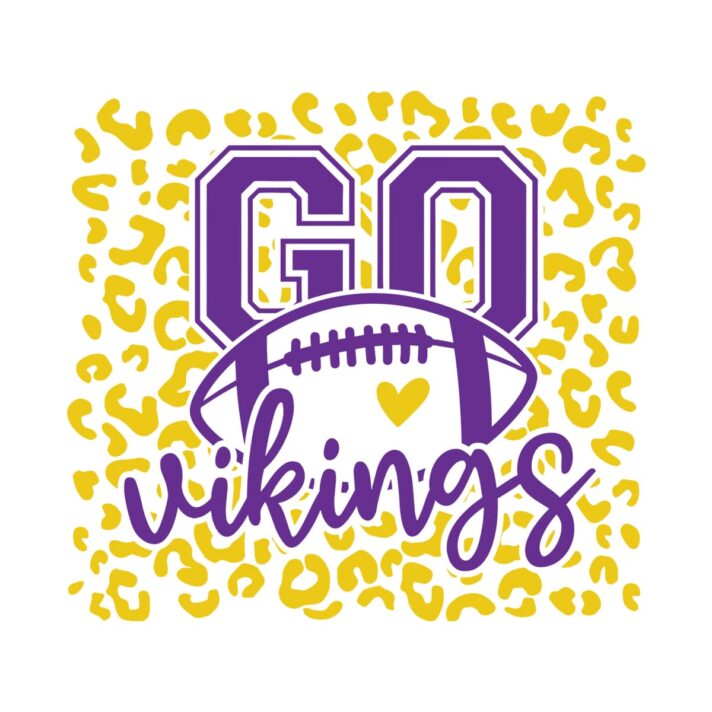 Go Vikings Football Leopard SVG 4298