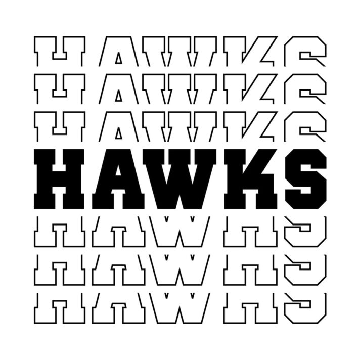Hawks Stacked SVG 3871