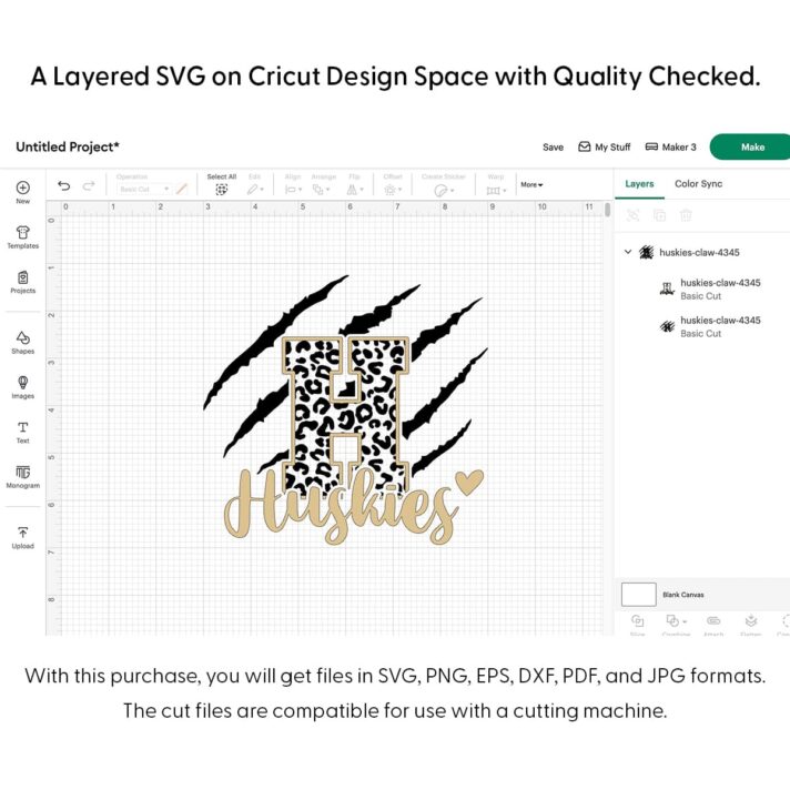 Huskies Claw SVG 4345