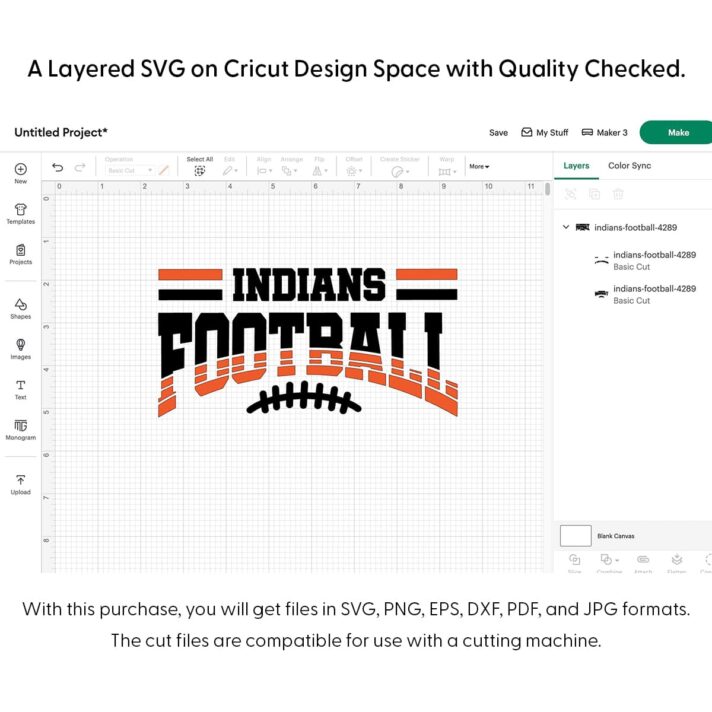 Indians Football SVG 4289